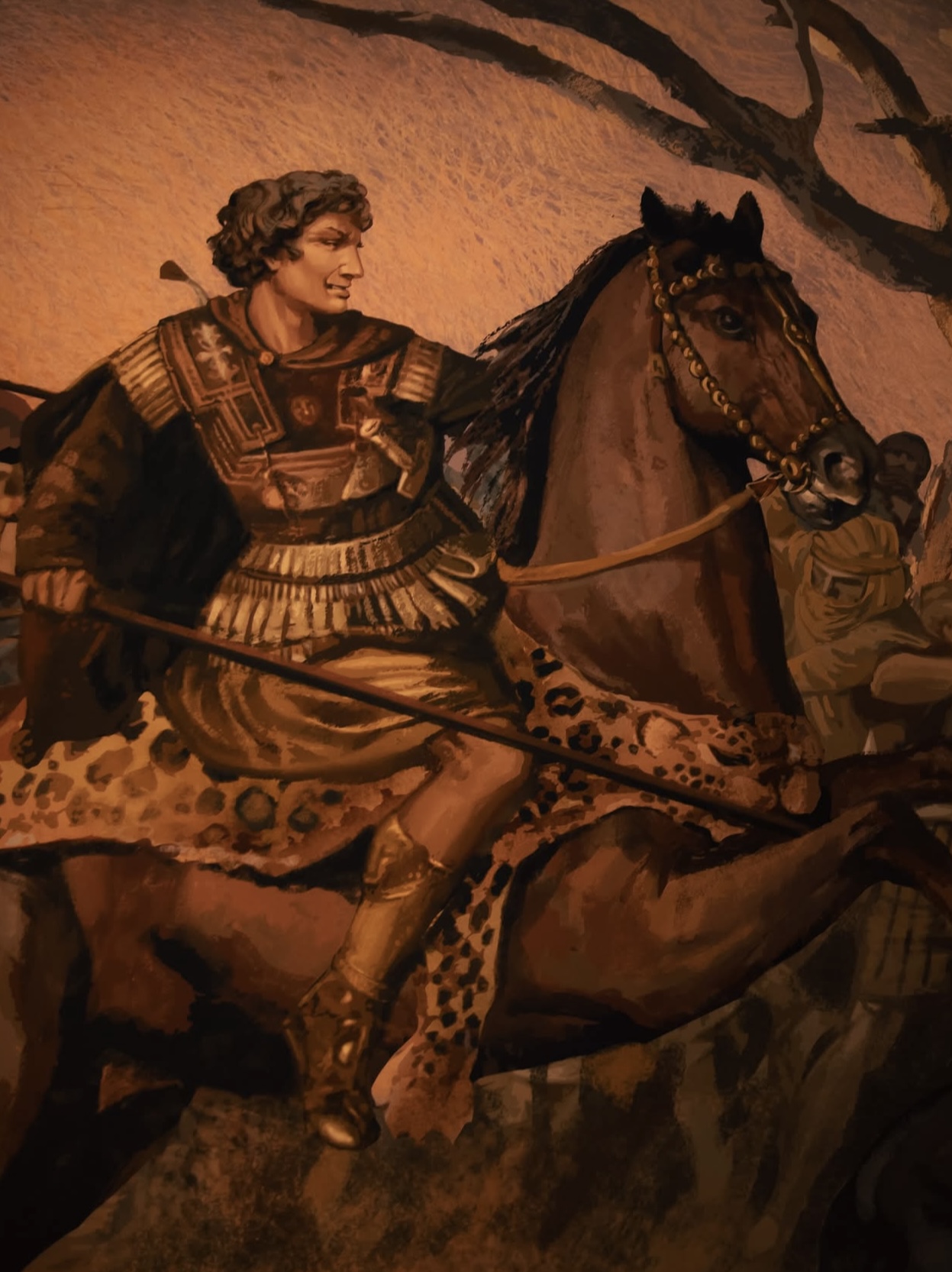 Pintura histórica de cavaleiro em Istambul